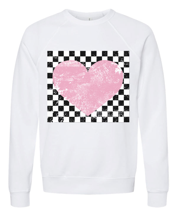 Distressed Heart Crewneck Sweatshirt