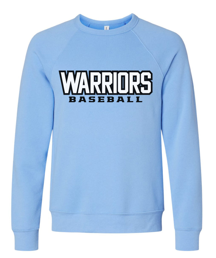 Warriors Baseball Crewneck (optional heart with number)