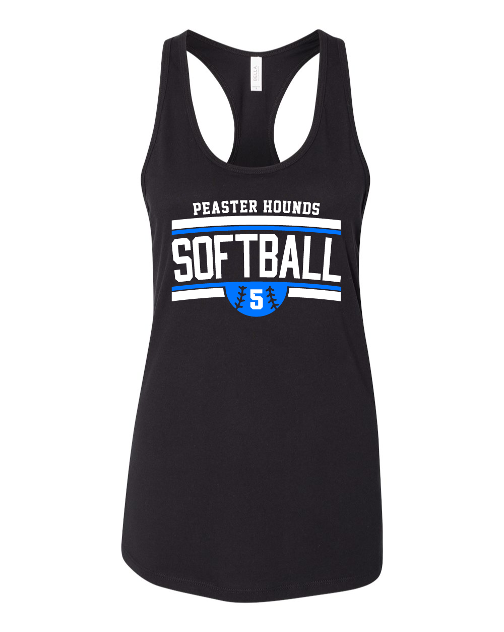 Peaster Greyhounds Softball Racerback Tank w/number