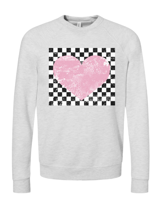 Distressed Heart Crewneck Sweatshirt